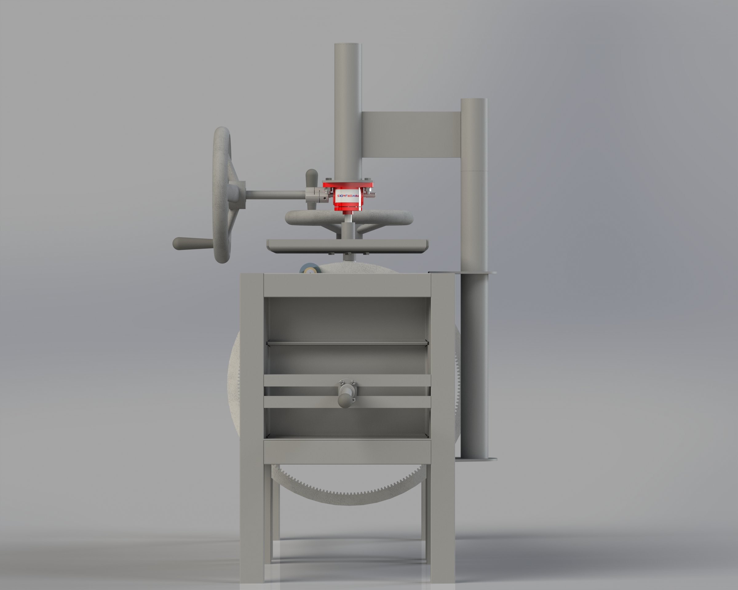 带包裹系统的手动垃圾压实机，双压缩机构 _ 论文原型