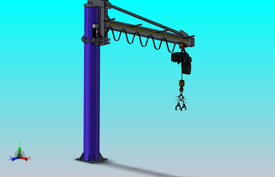 单臂起重机模型