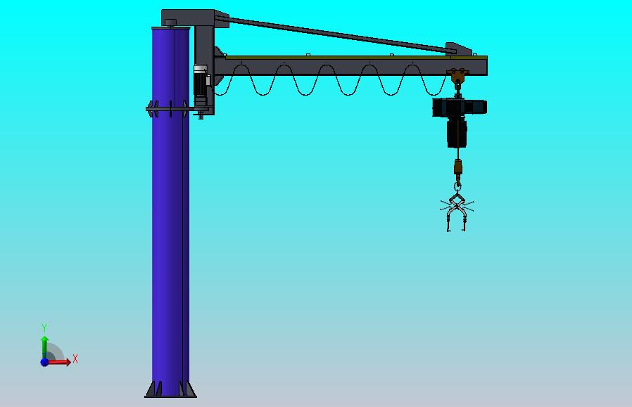 单臂起重机模型