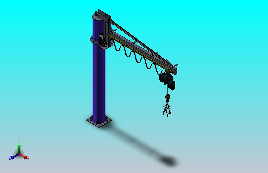 单臂起重机模型