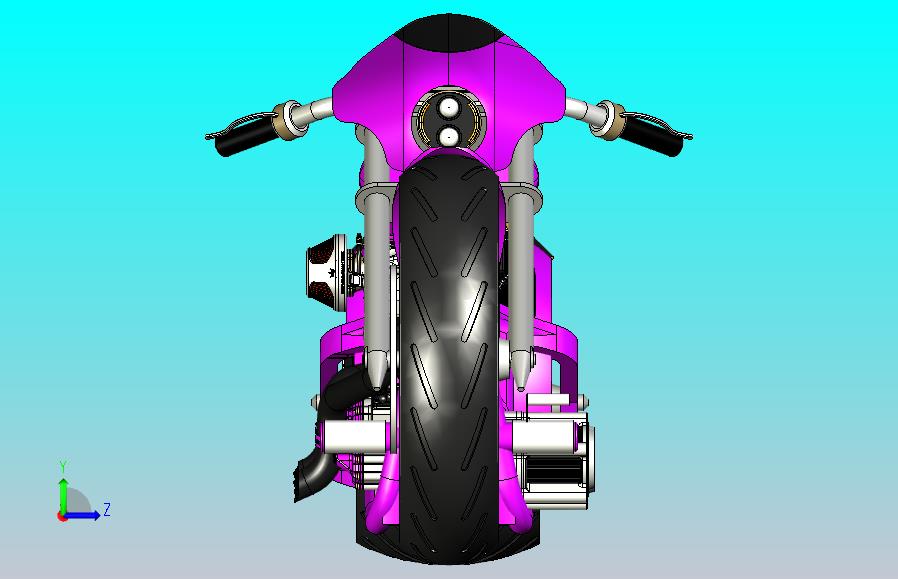 V型双缸摩托车模型