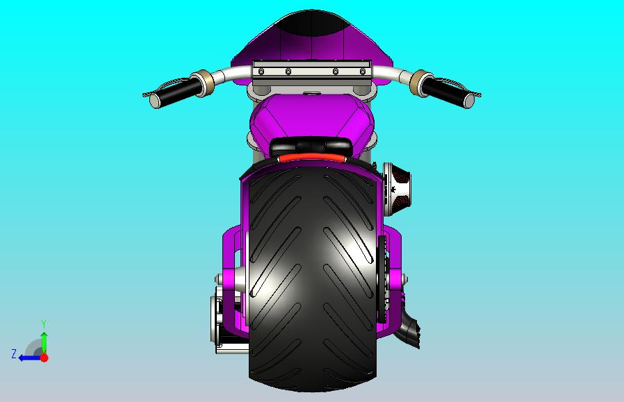 V型双缸摩托车模型