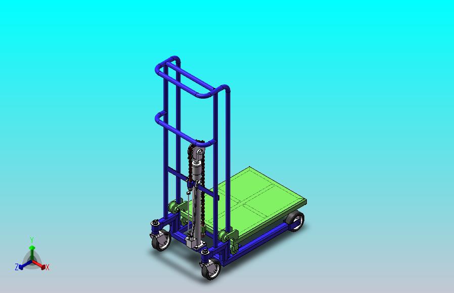 平台抬升物料搬运小车