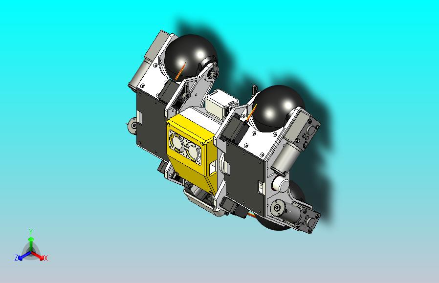 用于罐体检测的球形轮磁吸机器人