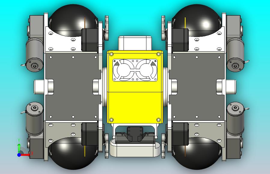 用于罐体检测的球形轮磁吸机器人