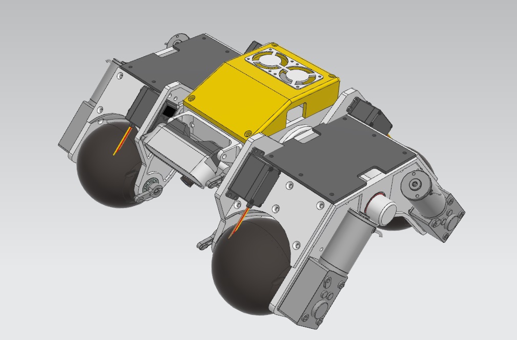 用于罐体检测的球形轮磁吸机器人