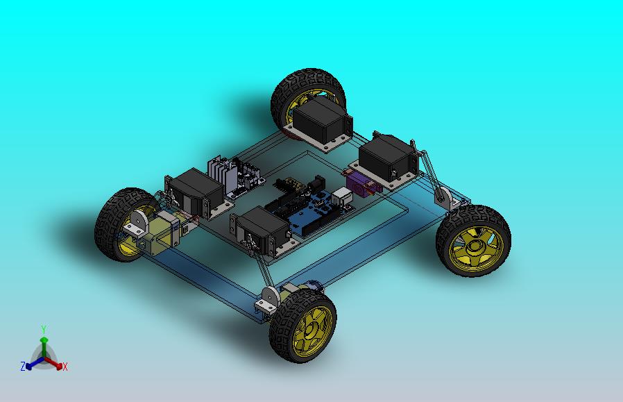 基于伺服电机的四轮小车