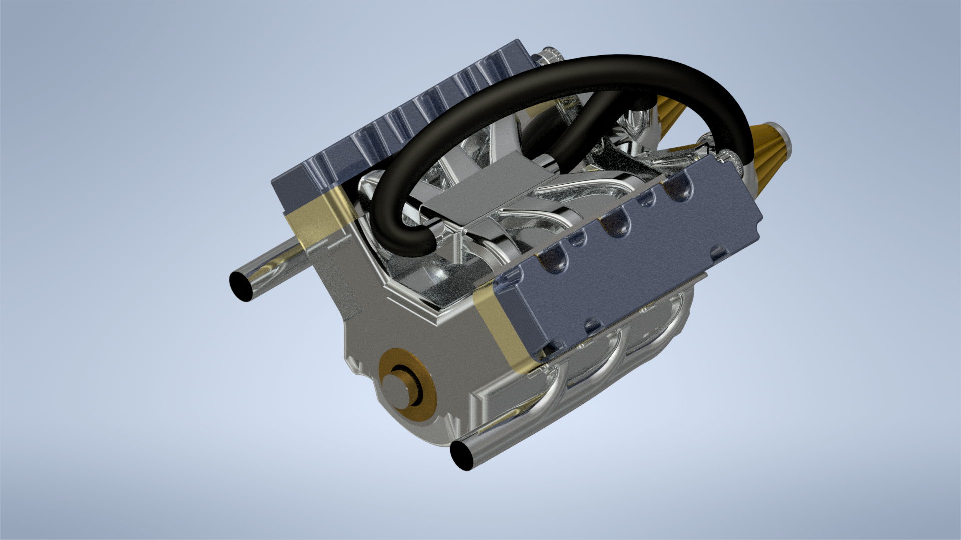 汽车发动机（2涡轮增压V6）广告。