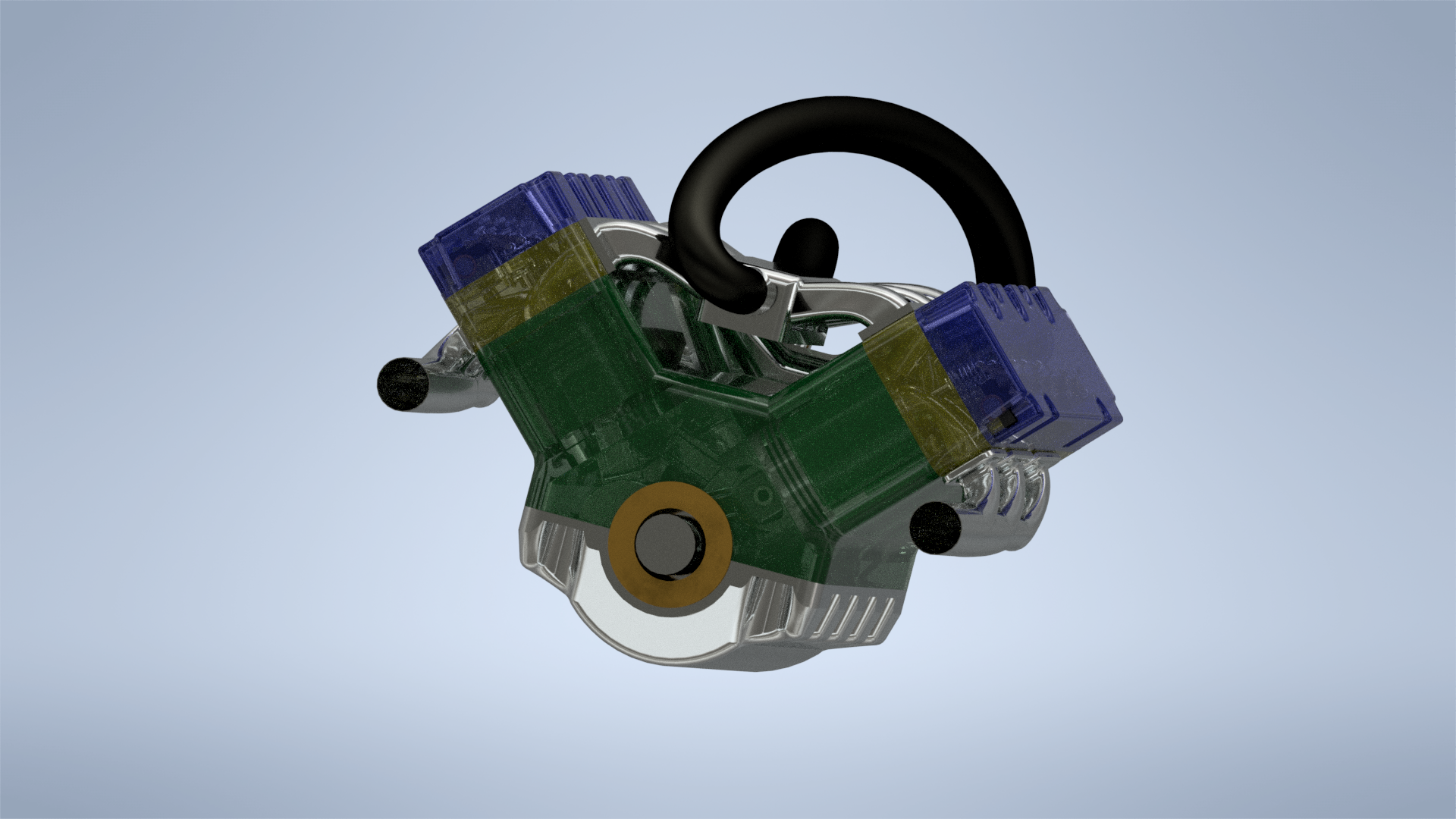 汽车发动机（2涡轮增压V6）广告。