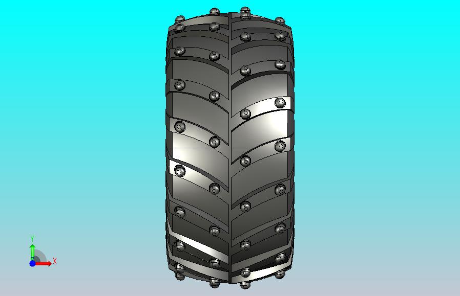 带钉橡胶轮120mm