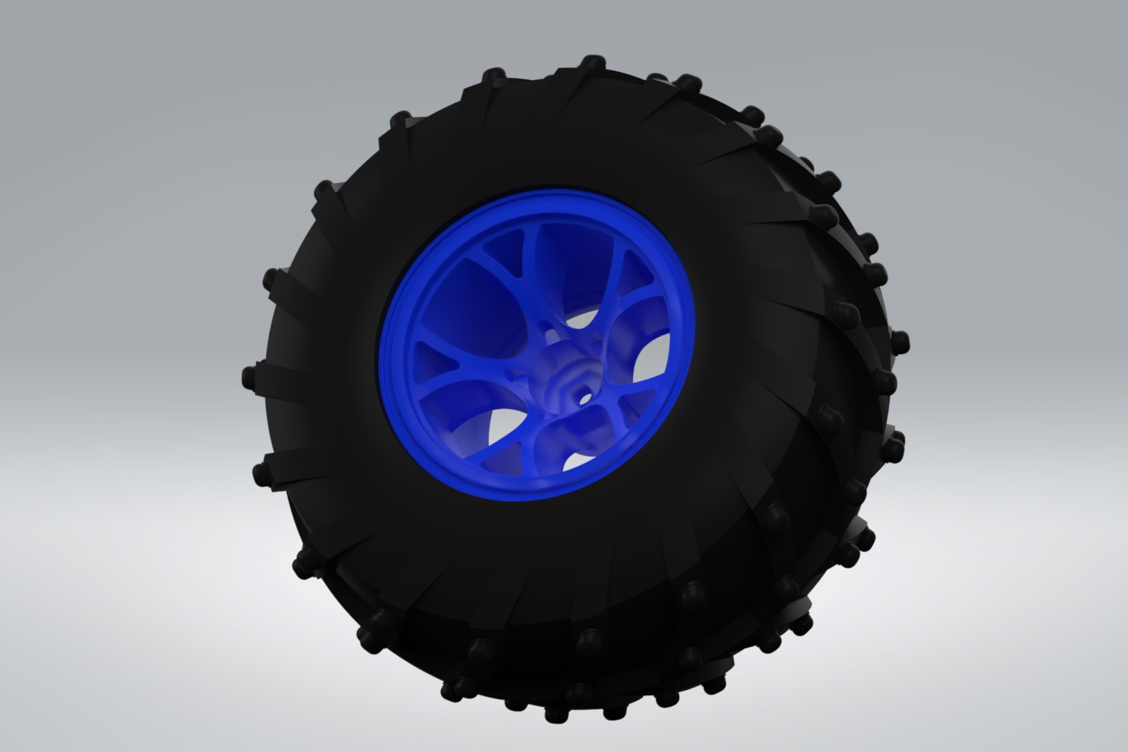 带钉橡胶轮120mm