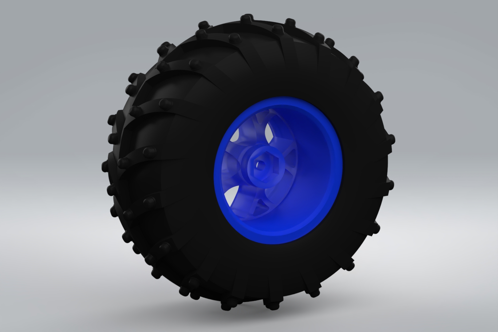 带钉橡胶轮120mm