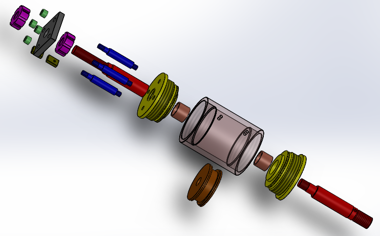 圆形双作用液压缸