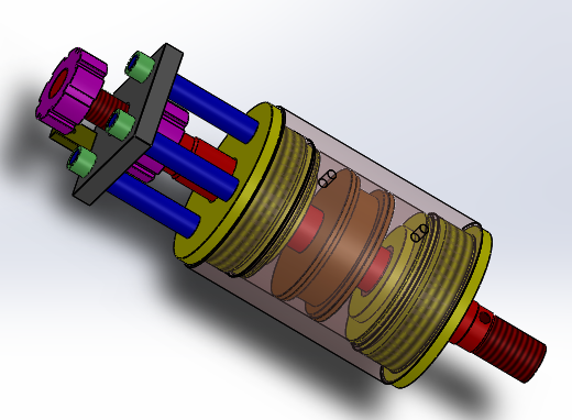 圆形双作用液压缸