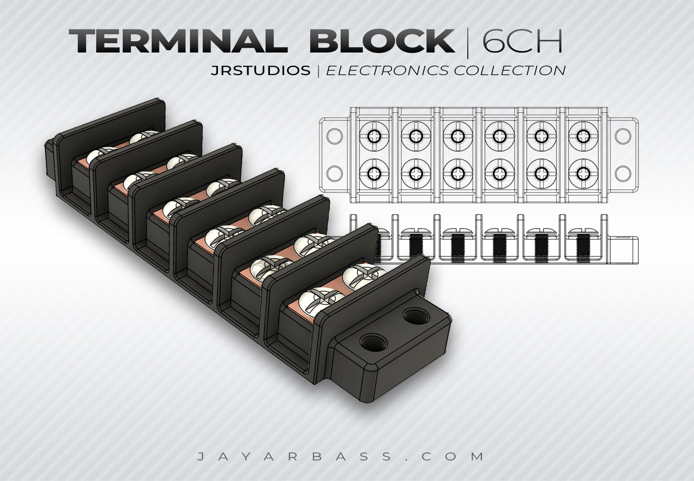 6 电路、双排端子块