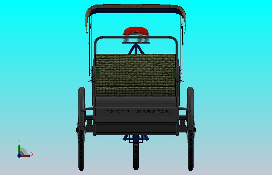 三轮人力车模型