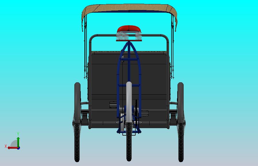 三轮人力车模型