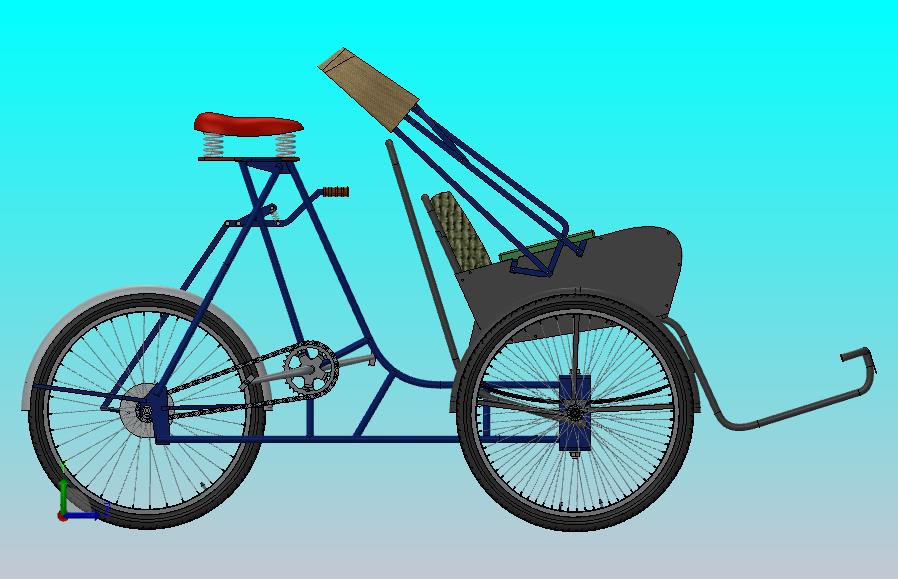 三轮人力车模型