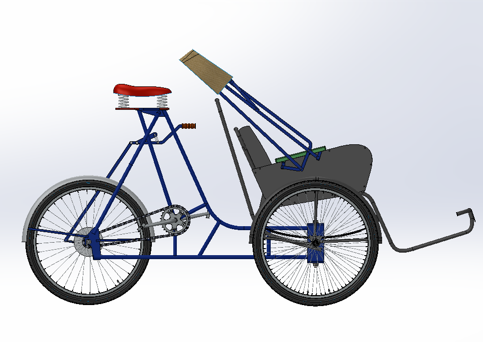 三轮人力车模型