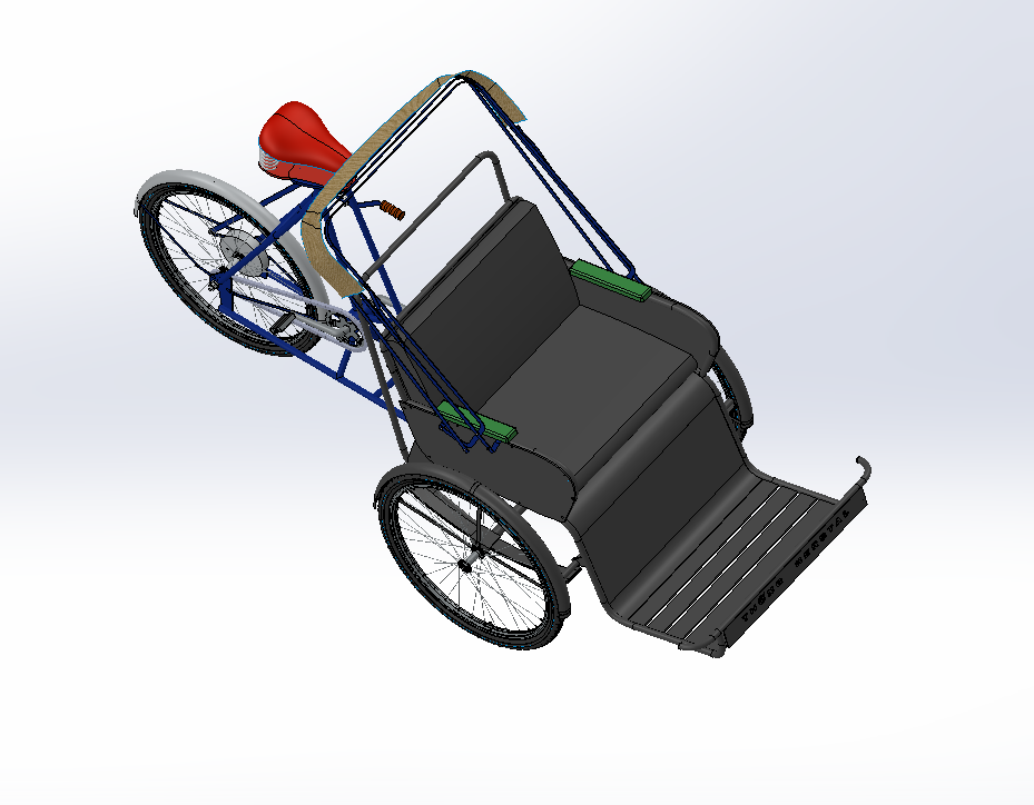 三轮人力车模型