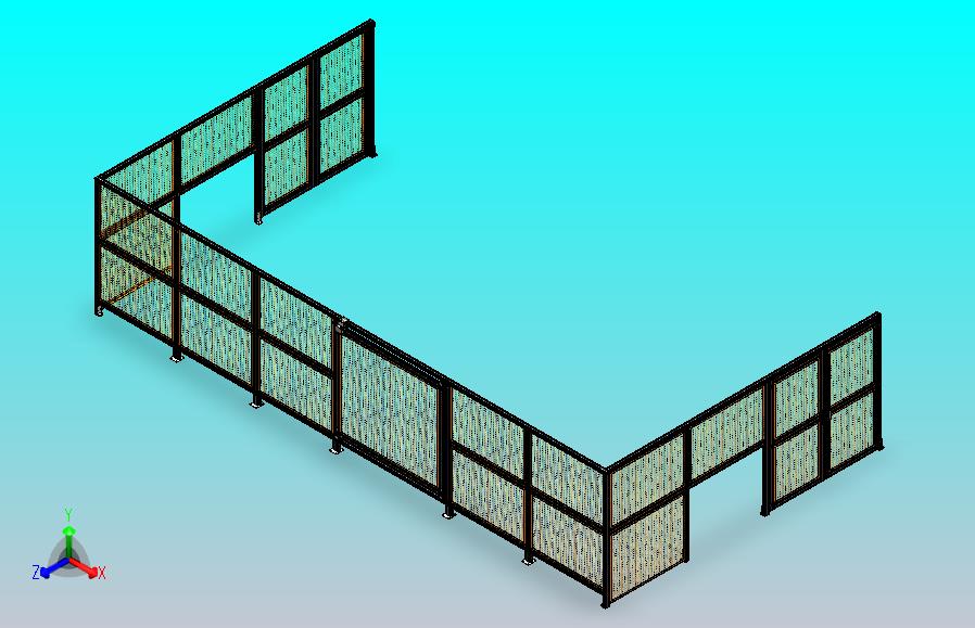 铝型材护栏的推拉门组件