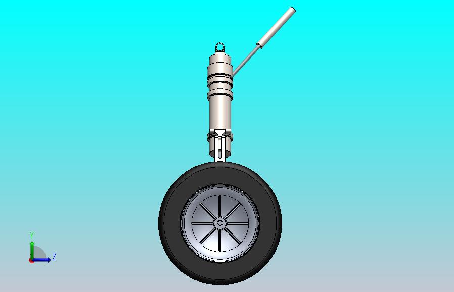 一对无人机后起落架模型