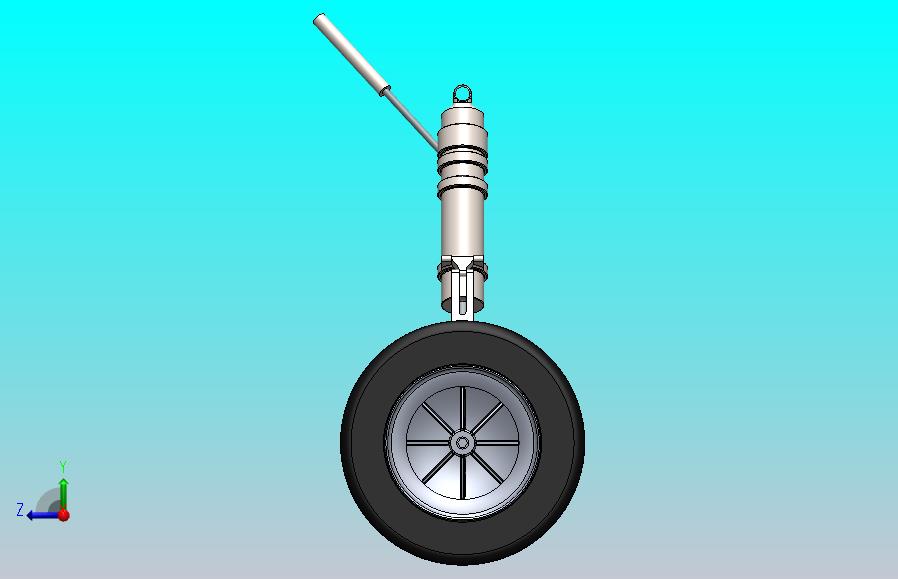 一对无人机后起落架模型