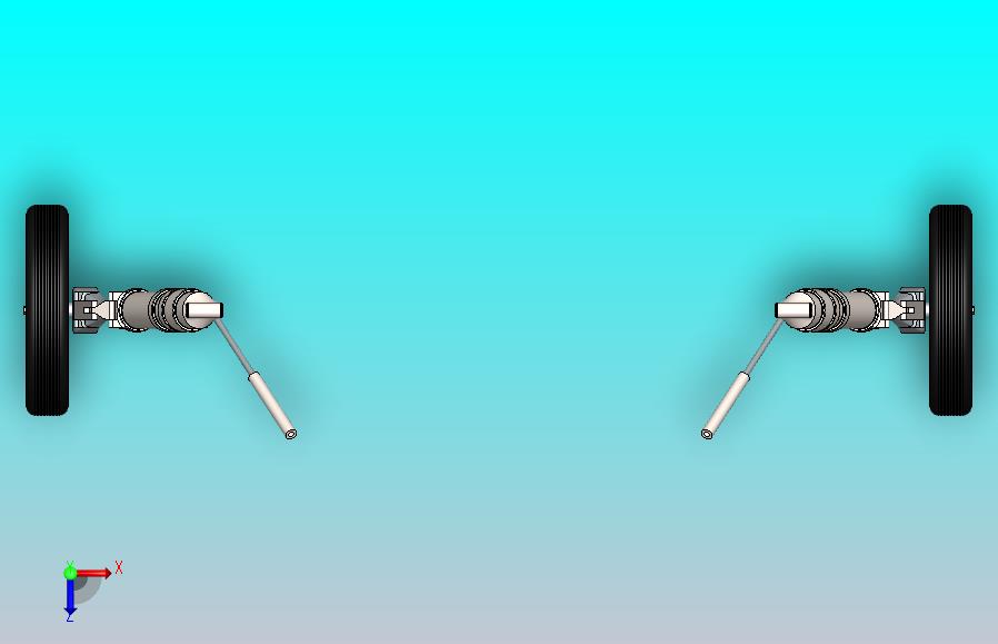 一对无人机后起落架模型