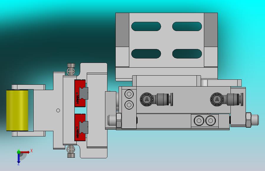拉伸弹簧的胶带压平机构