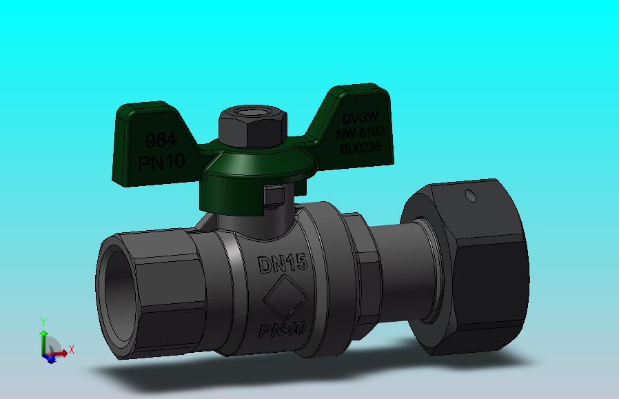 带松套螺母的手动球阀