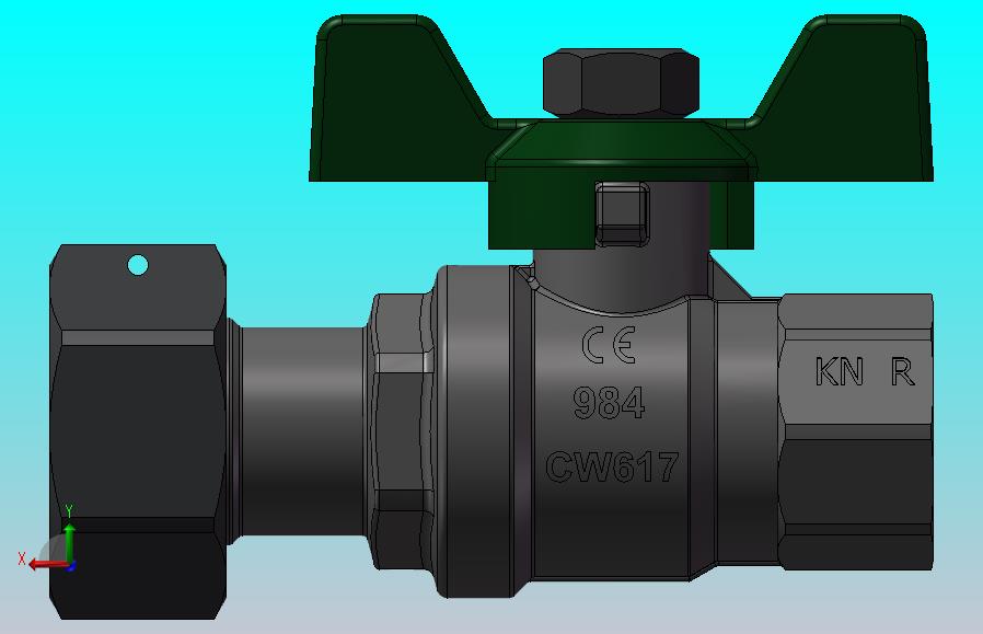 带松套螺母的手动球阀