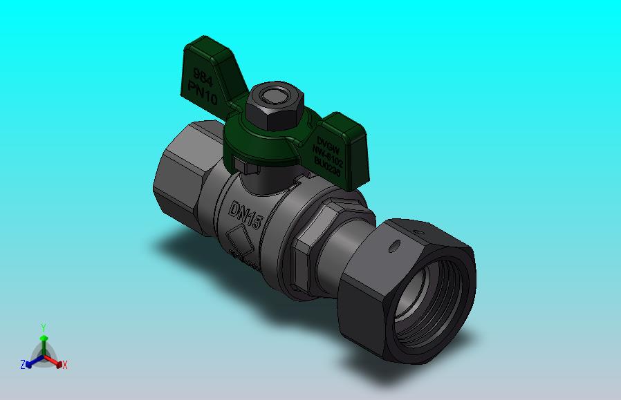 带松套螺母的手动球阀