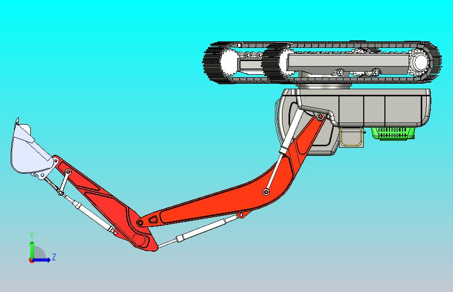 履带挖掘机模型