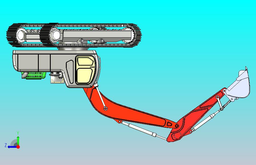 履带挖掘机模型