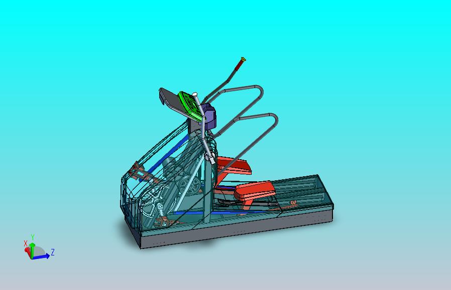 健身踏步机模型