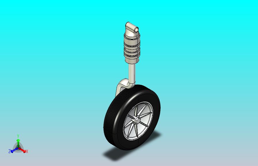 无人机前起落架模型