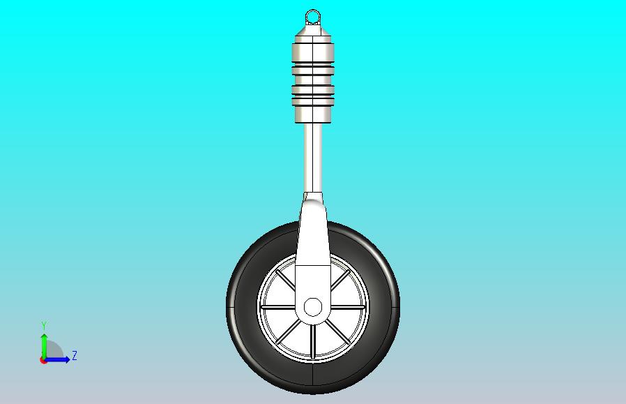 无人机前起落架模型