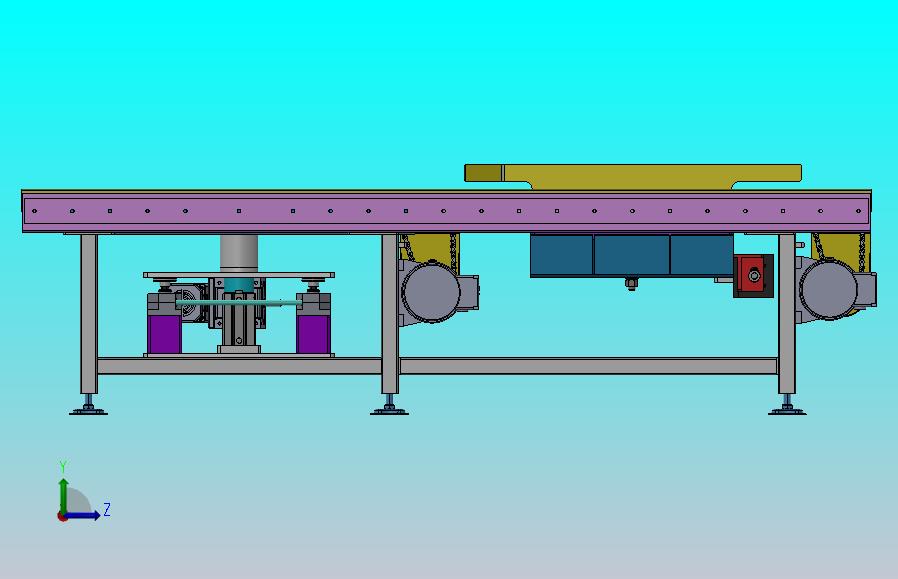 带顶升旋转功能的滚筒输送机