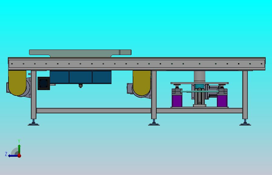 带顶升旋转功能的滚筒输送机