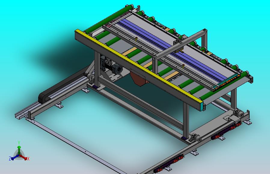 平行移载的滚筒输送机