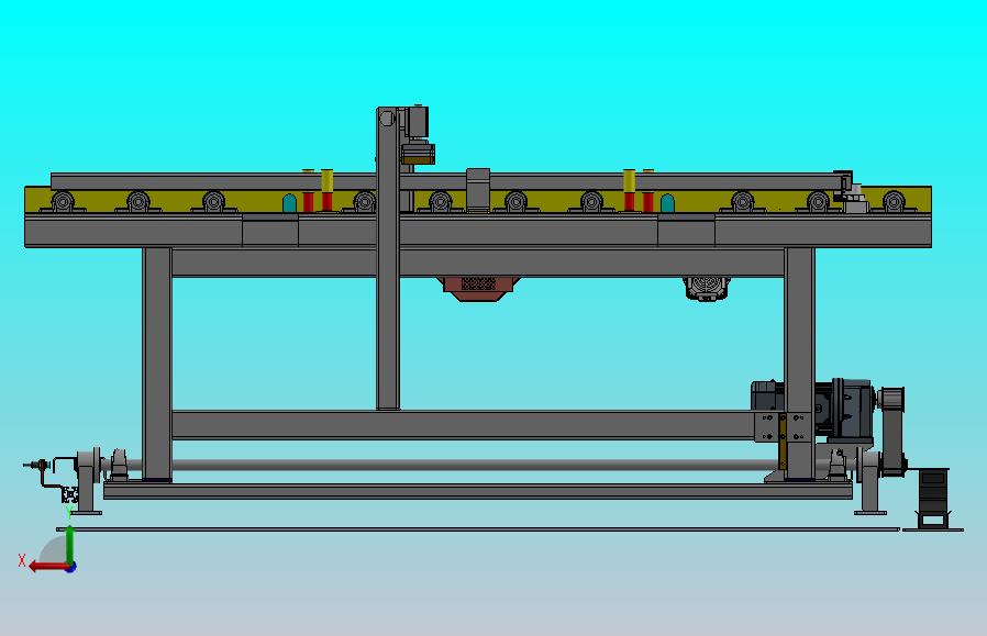 平行移载的滚筒输送机