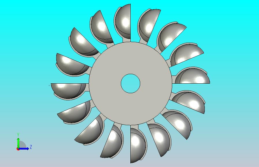 实验室型冲击式水轮机叶轮