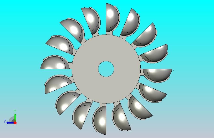 实验室型冲击式水轮机叶轮