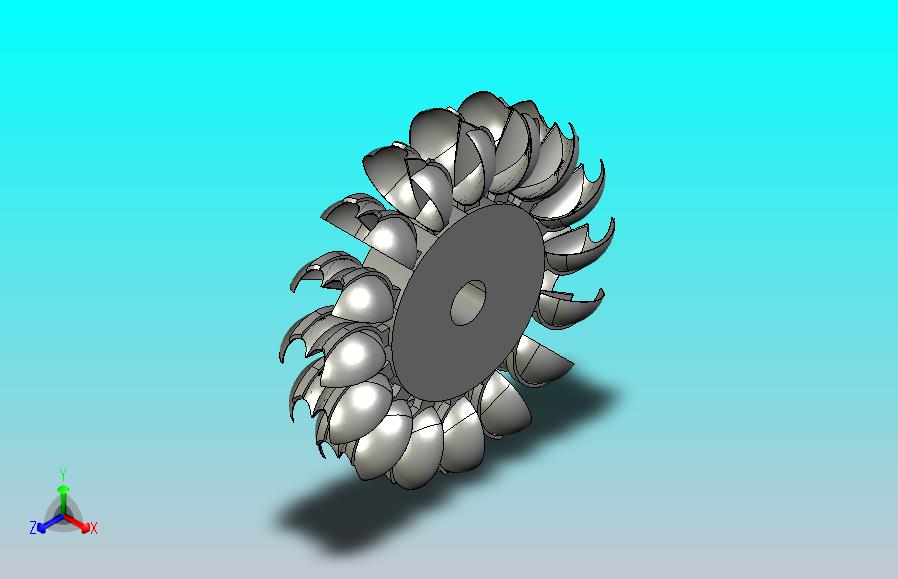 实验室型冲击式水轮机叶轮