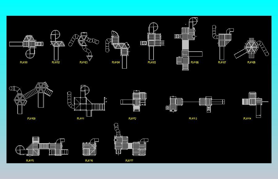 附件2-各式滑梯图块集