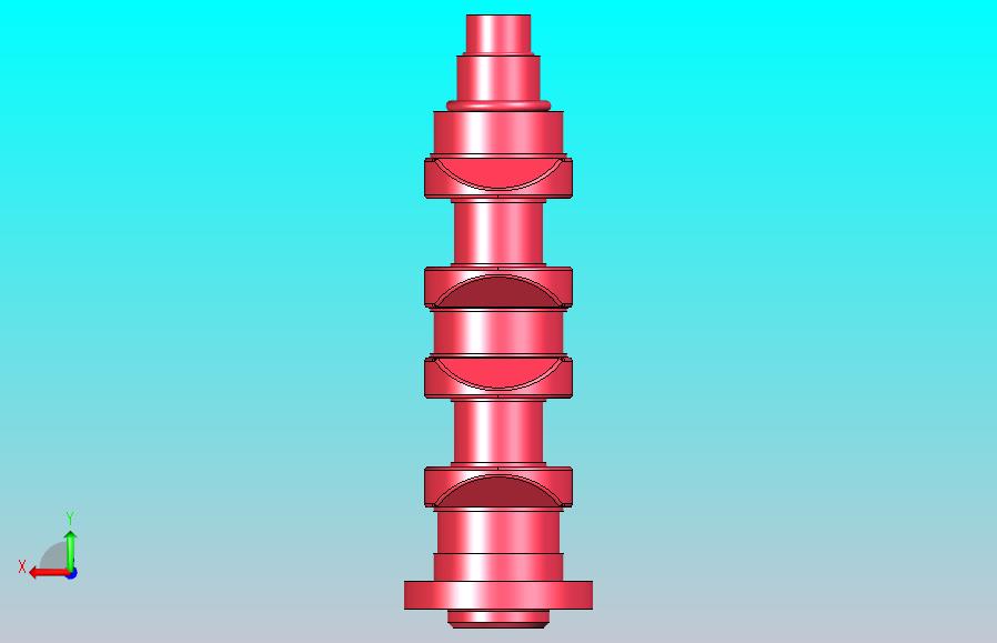 二缸四冲程发动机.曲轴