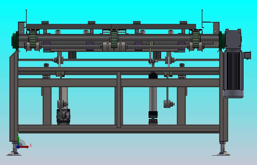 带阻挡顶升功能的三列链板输送机