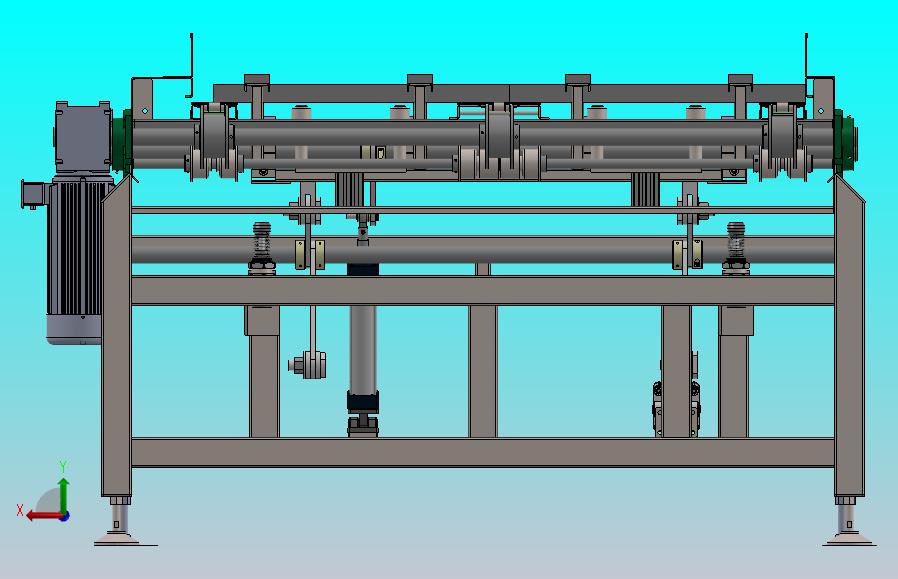带阻挡顶升功能的三列链板输送机