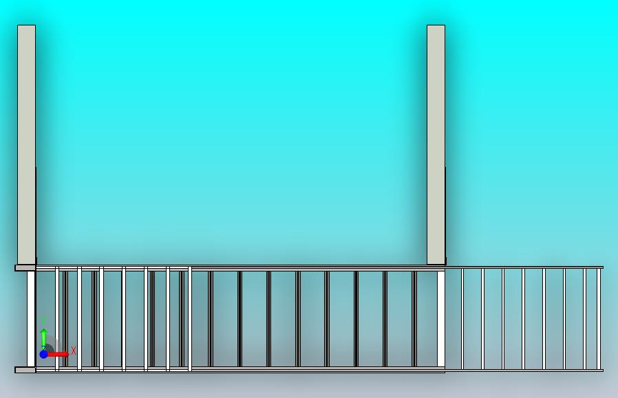 带 U-Be 的钢楼梯