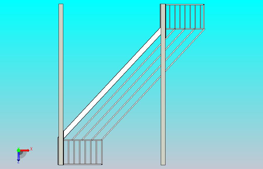 带 U-Be 的钢楼梯
